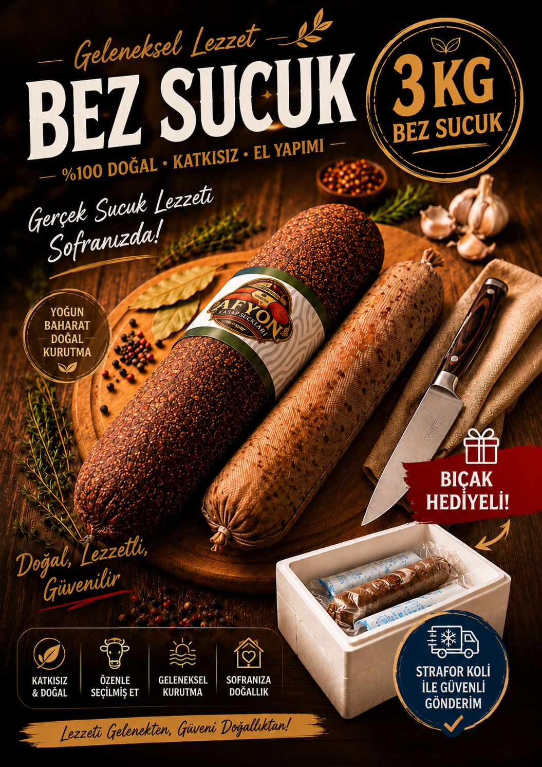 3 Kg Bez Sucuk